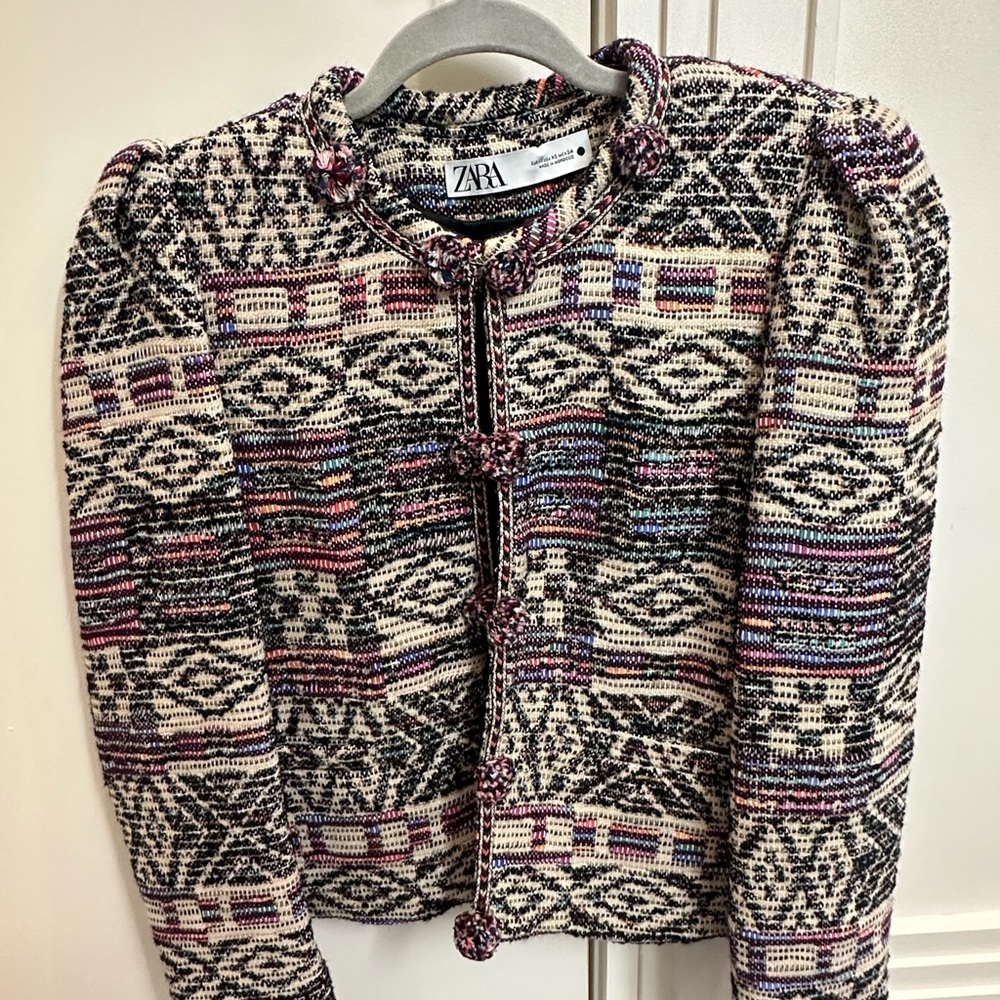 Zara women’s Patterned blazer - Multicolor